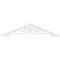 Ekena Millwork Pitch Finley Architectural Grade PVC Gable Pediment, 48"W x 10"H x 1"P (5/12) GPP048X010X100FIN - alternate 3